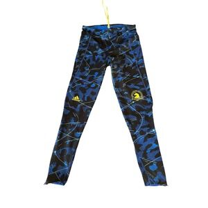 Adidas Adizero Boston Marathon Running Tights Primeblue Blue Black Women's